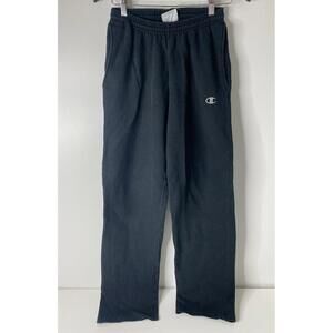 Champion Sweatpants Men's Small Black Fleece Polyester Athleisure Gym Jogging